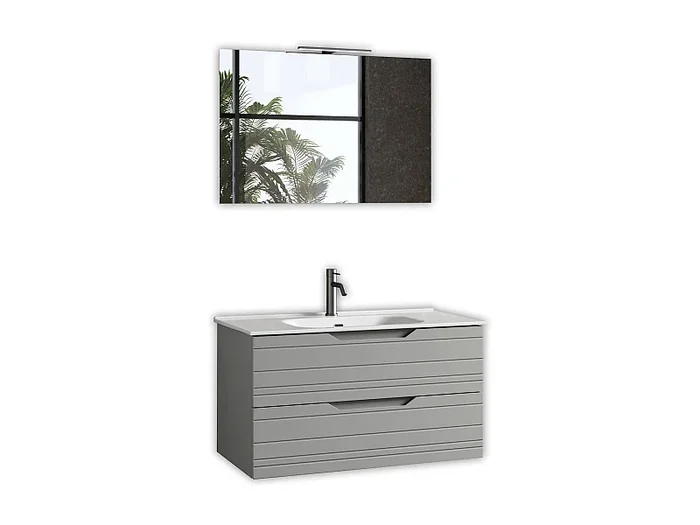 4-teiliges Set SOLMIRA grau
