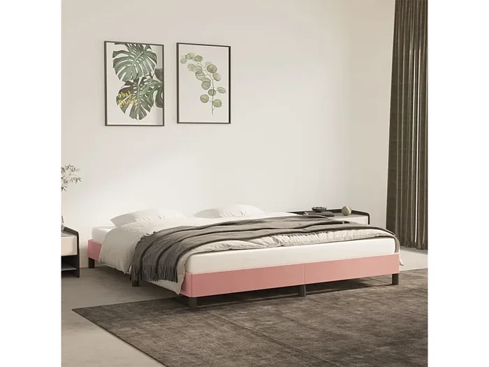 Bettgestell Rosa 160×200 cm Samt