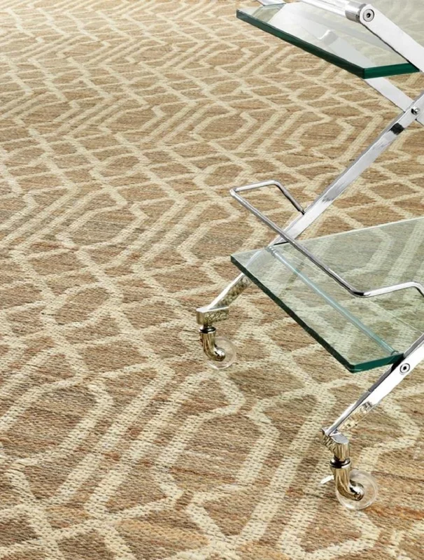 Casa Padrino Luxus Wohnzimmerteppich Naturfarben 300 x 400 cm – Luxus Jute Teppich