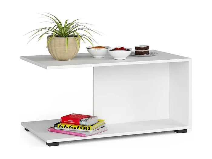 Couchtisch AKORD MARGO Kaffeetisch Weiß 90 cm B90 x H45 x T50 cm