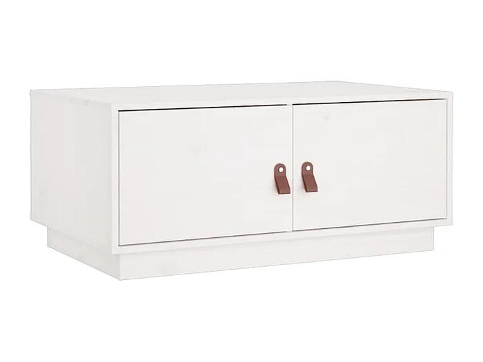 Couchtisch-Sofatisch-Beistelltische Weiß 80x50x35 cm Massivholz Kiefer SHL99995