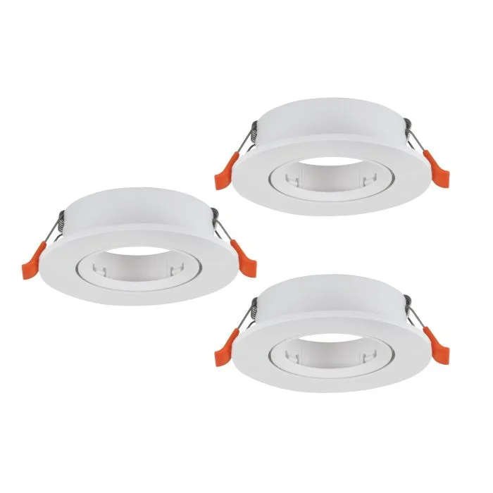 EGLO 3xEinbauleuchte GU10 Ø9cm weiss – Barranco GU10