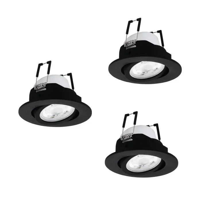 EGLO 3xLED Einbauleuchte ZigBee CCT schwarz – Saliceto.z