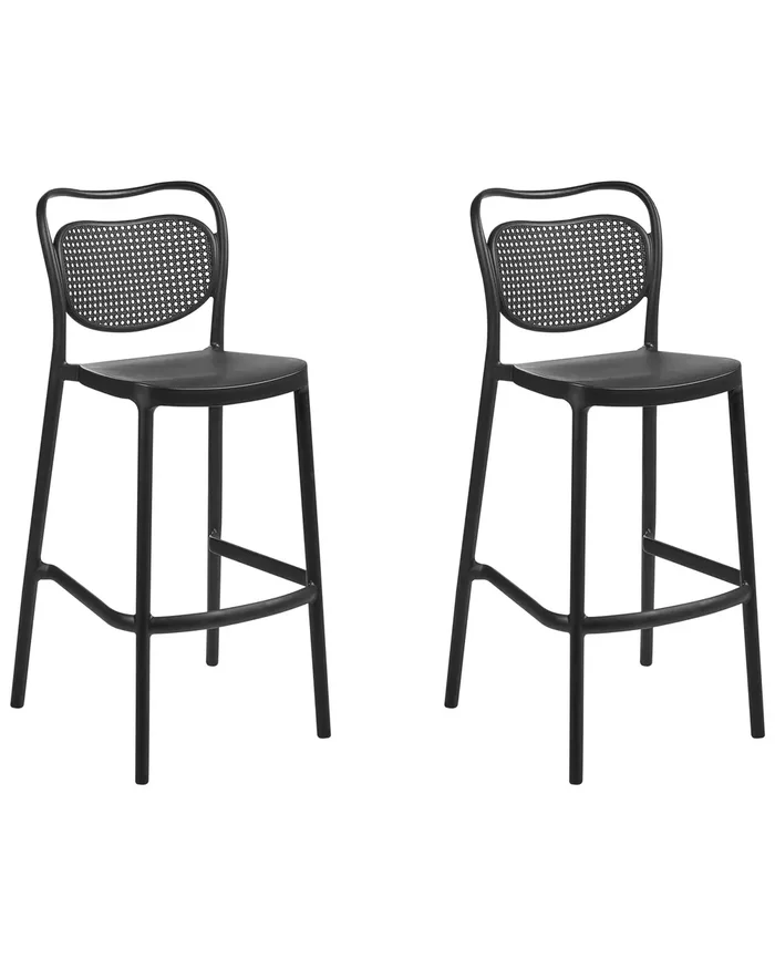 Garten-Barhocker 2er Set CELLENO Schwarz