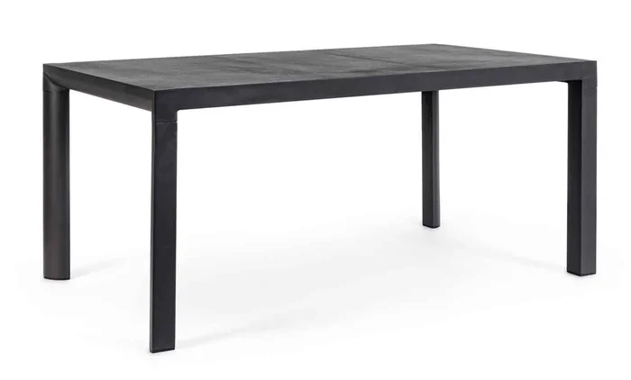 Gartentisch Mason aus Aluminium, modern rechteckig, anthrazit, 160×90 cm, für 4-6 Personen