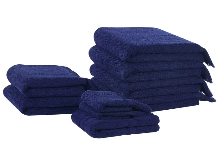 Handtücher 9er Set ATIU Baumwollfrottee Marineblau