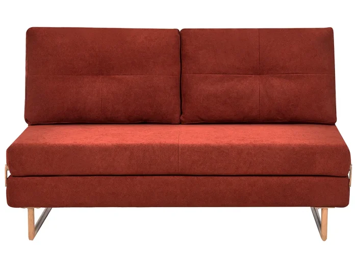 Schlafsofa 3-Sitzer JERSLEV Stoff Rot