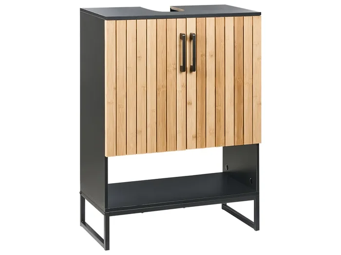Vanity Unit MISCANTI Bamboo Wood 60 cm Light Brown